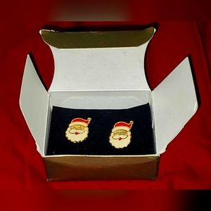 Avon Santa Pierced Earrings